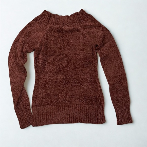Wet Seal Brown Fuzzy Knit Sweater Size Medium Cozy Knit Y2K - Picture 1 of 7
